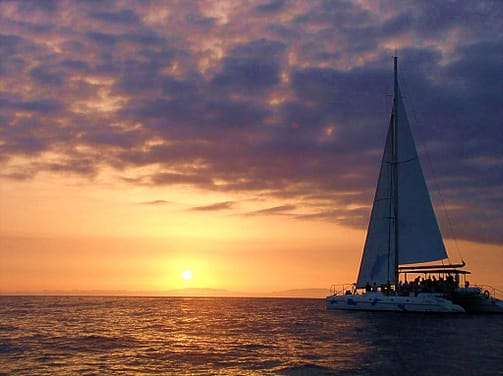 Sun set boat trip